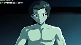 Hot busty babe fucks younger guy