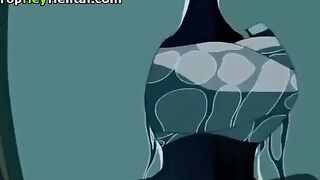 Hot busty babe fucks younger guy