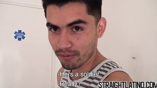 Straight Latino has his dick sucked before barebacking man