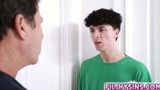 Stepson creampies his hot busty stepmom
