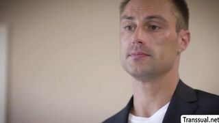 Wealthy man Damian White analed TS Brittney Kade