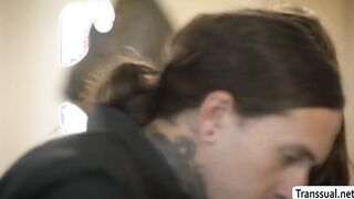 Cute guy Ruckus analed shemale Ava Holts wet ass