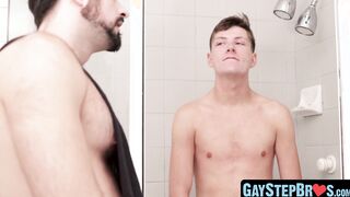 Youthful homo lures stepbrother into beating his butt crude