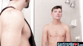 Youthful homo lures stepbrother into beating his butt crude