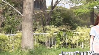 Japanese women are afraid they will be caught while pissing