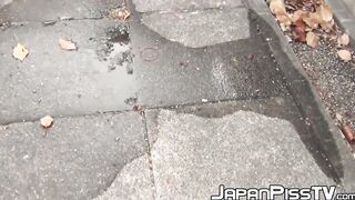 Japanese women are afraid they will be caught while pissing