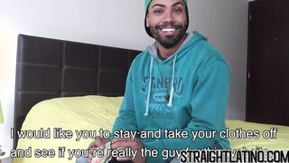 Straight Latino barebacked POV and takes cum in mouth