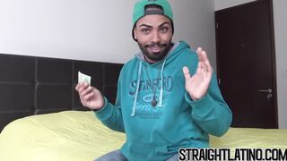 Straight Latino barebacked POV and takes cum in mouth