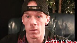 Mature punk plays with his hard cock and shoots out a load