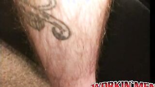 Mature punk plays with his hard cock and shoots out a load