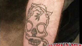 Mature punk plays with his hard cock and shoots out a load