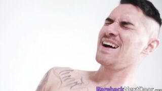 Tight bottom destroyed by ripped jock with a big cock