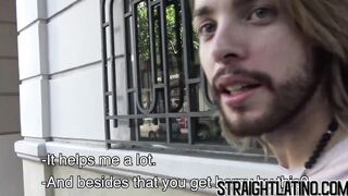 Sweet Latino turning gay after his first man to man sex