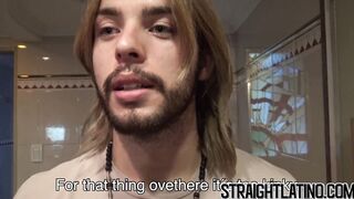 Sweet Latino turning gay after his first man to man sex