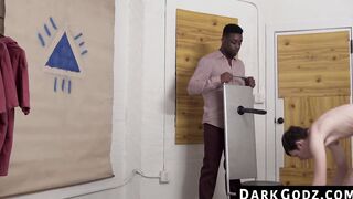 The black man is here to barechestedly beat his young love interest
