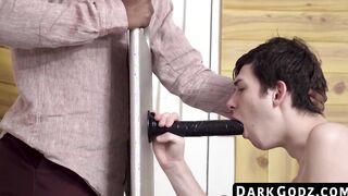 The black man is here to barechestedly beat his young love interest