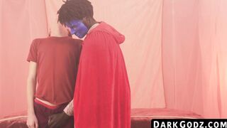 Slender homo Dakota Lovell was anal drilled by masked Devin Trez