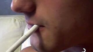Sensual smoking and cockstroking with sexy JD Phoenix