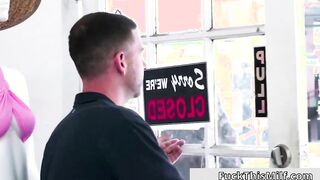 Busty Babe Moriah Mills Teases Tony In The Shop And He Sticks His Dick Inside Her