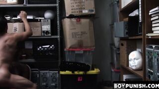 Following a rough police BBC a young Latino hunk cums