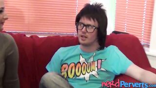 Glamorous British hottie swallows cum after giving blowjob