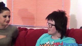 Glamorous British hottie swallows cum after giving blowjob