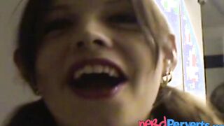 Isabella Kay English gal tricked into sucking on hard chode
