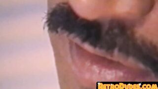 Beautiful traditional gay waving off a hairy cock and spraying cum