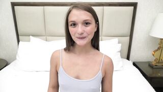 This blonde amateur gets a hot shower of semen