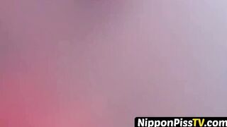 Pissing obsession Japanese angels discovered in the act in broad daylight
