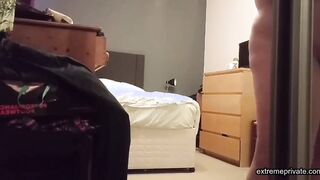 my chubby stepmom totally naked (hidden cam)