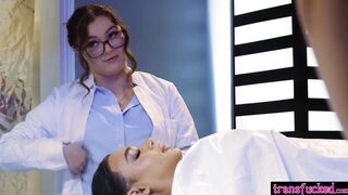 Three tranny dolls fucked hot doctors