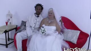 GILF bride screwed and facialized by BBC groom