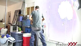 Old nice stud using sex toy to bust the fattest nut ever