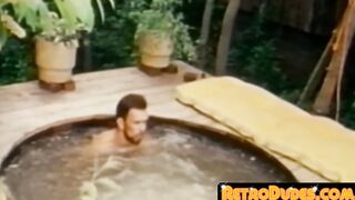 Hairy classic homo strokes while his butt mates blow