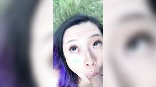 Asian Whore Outdoor Blowjob