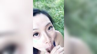 Asian Whore Outdoor Blowjob