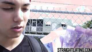 Straight latin guy turned gay blows dick before anal sex