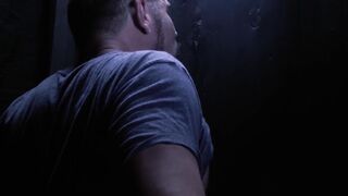 Handsome stepson dicksucking stepdaddy at gloryhole