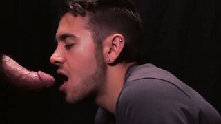 Handsome stepson dicksucking stepdaddy at gloryhole