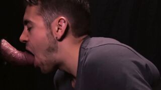 Handsome stepson dicksucking stepdaddy at gloryhole