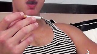 Chronic tobacco user wild cockstrokingÂ withÂ Marcus