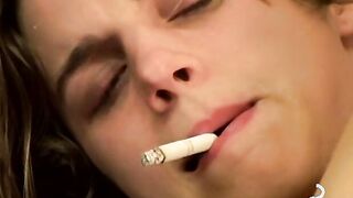 Ayden James solo cockstroking while smoking cig butt