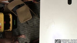 Young black thief has his ass stretched by two gay guards