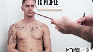 Cute twink caught stealing gets barebacked by police officer
