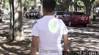 Young Latino gets paid to be barebacked for the first time