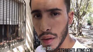 Young Latino gets paid to be barebacked for the first time