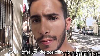 Young Latino gets paid to be barebacked for the first time