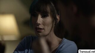 Busty Trans stepmom gives her stepson bed pleasure