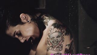 Beautiful Stoya feasts on inked lesbians wet pussy